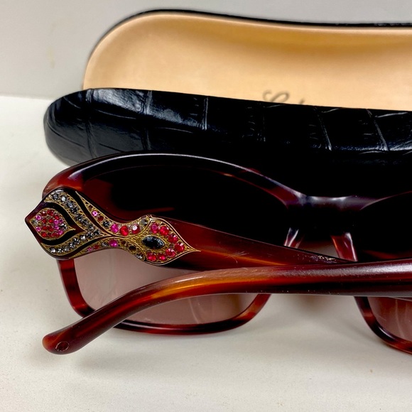 Judith Lieber Stunning Handmade in Japan  Crystal Encrusted Vintage Sunglasses - Picture 11 of 12